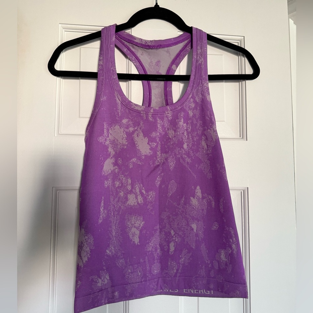 Lululemon Racerback Tank Top Purple Print Women’s Size 2